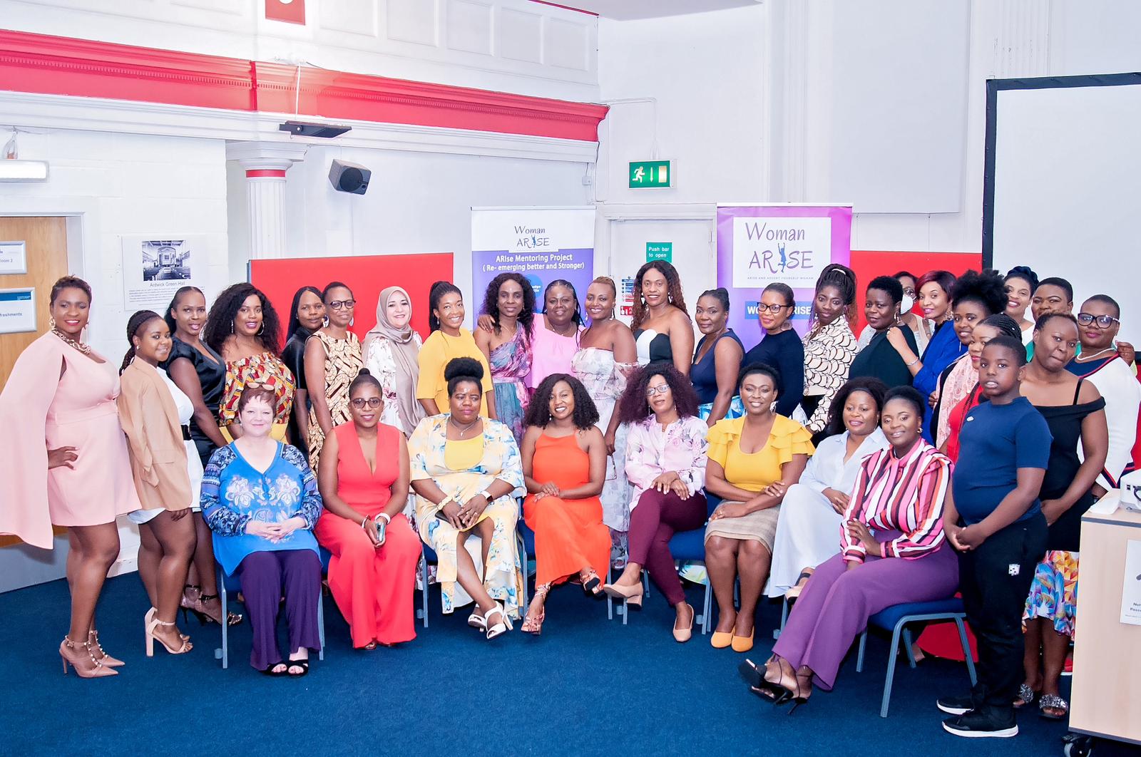Women gathered together at a Woman Arise community event